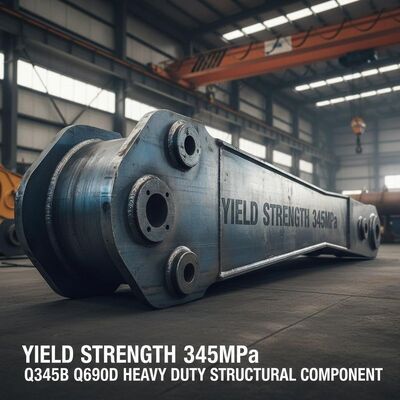 Resistência ao escoamento 345MPa Lança de Escavadeira Q345B Q690D Componente Estrutural Pesado para Máquinas de Terraplanagem