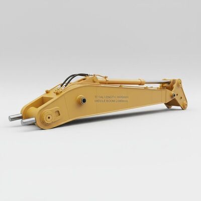 Braço de lança de escavadeira de 16000 mm de comprimento total sem contrapeso com comprimento de lança intermediária de 2300 mm projetado para equipamentos de escavação